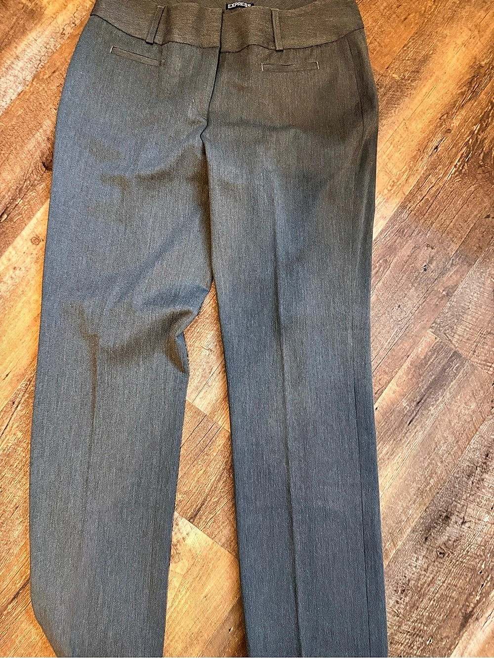 Express Editor Pants Straight Leg Trousers Gray some tags attached.